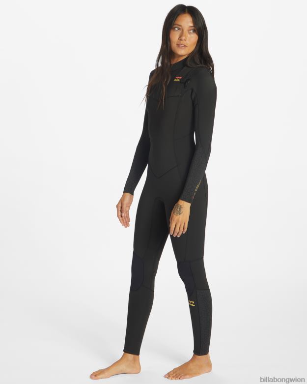 Billabong Wien 00V682565 | Billabong 3/2-Synergy-Neoprenanzug mit Brustreißverschluss wildes Schwarz Frauen