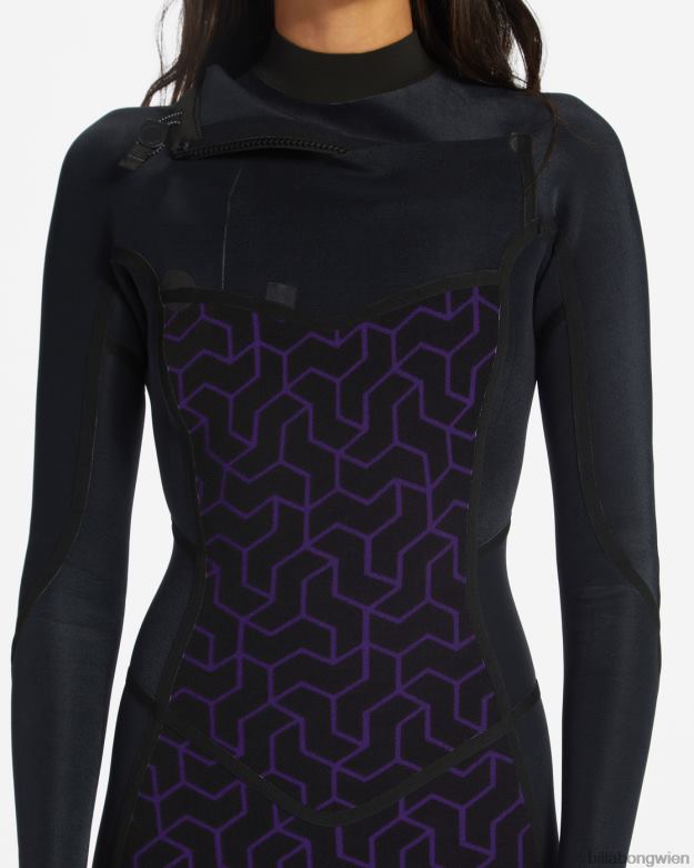 Billabong Wien 00V682565 | Billabong 3/2-Synergy-Neoprenanzug mit Brustreißverschluss wildes Schwarz Frauen