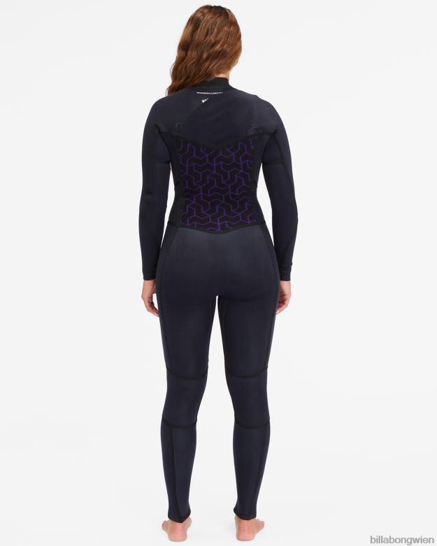 Billabong Wien 00V682565 | Billabong 3/2-Synergy-Neoprenanzug mit Brustreißverschluss wildes Schwarz Frauen