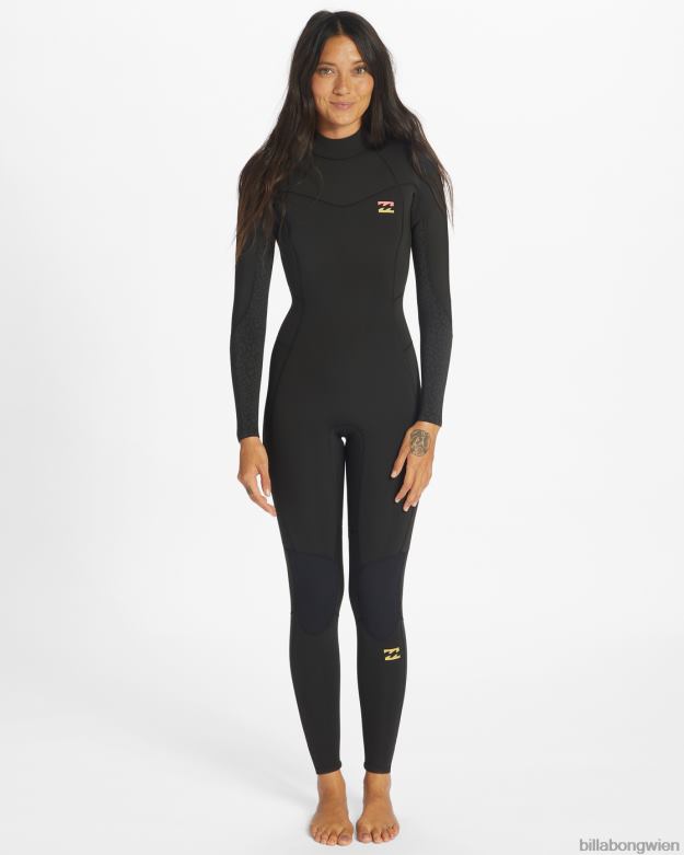Billabong Wien 00V682567 | Billabong 3/2-Synergy-Neoprenanzug mit Reißverschluss hinten wildes Schwarz Frauen