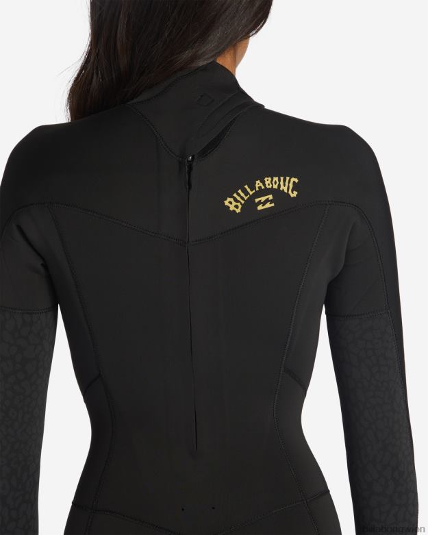 Billabong Wien 00V682568 | Billabong 4/3-Synergy-Neoprenanzug mit Reißverschluss hinten wildes Schwarz Frauen