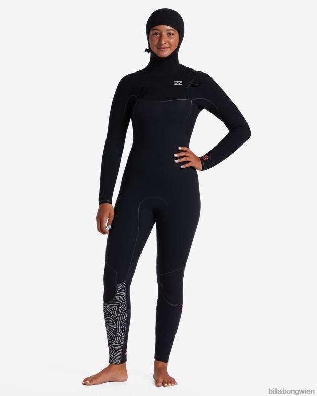 Billabong Wien 00V682569 | Billabong 5/4-Neoprenanzug mit Kapuze und Brustreißverschluss Mitternachtspfade Frauen