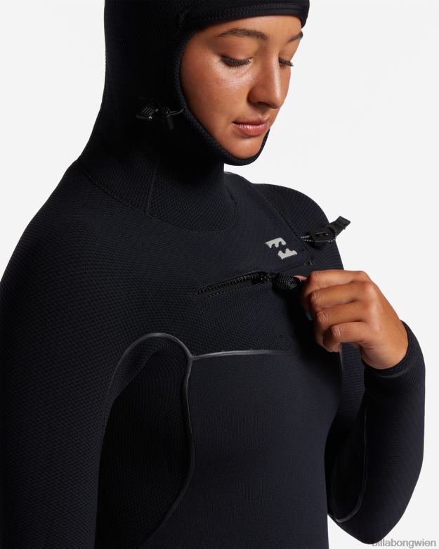 Billabong Wien 00V682569 | Billabong 5/4-Neoprenanzug mit Kapuze und Brustreißverschluss Mitternachtspfade Frauen