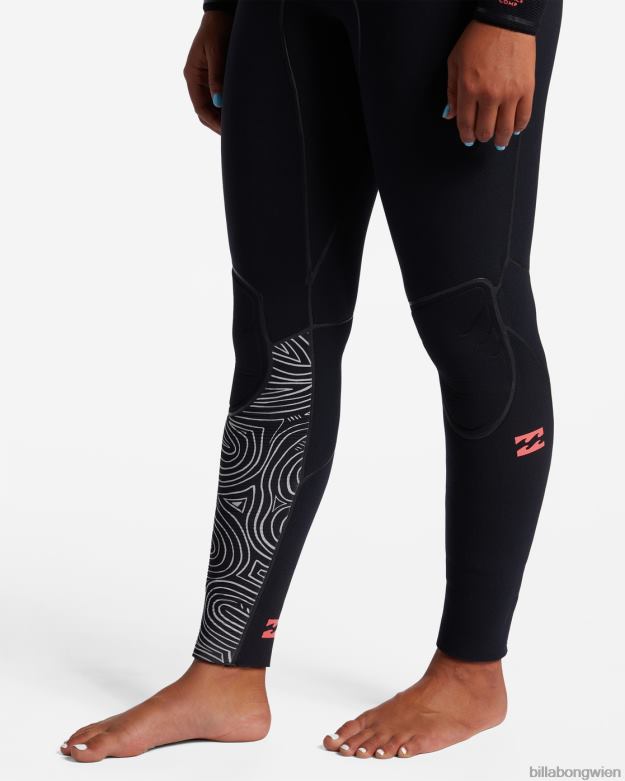 Billabong Wien 00V682569 | Billabong 5/4-Neoprenanzug mit Kapuze und Brustreißverschluss Mitternachtspfade Frauen