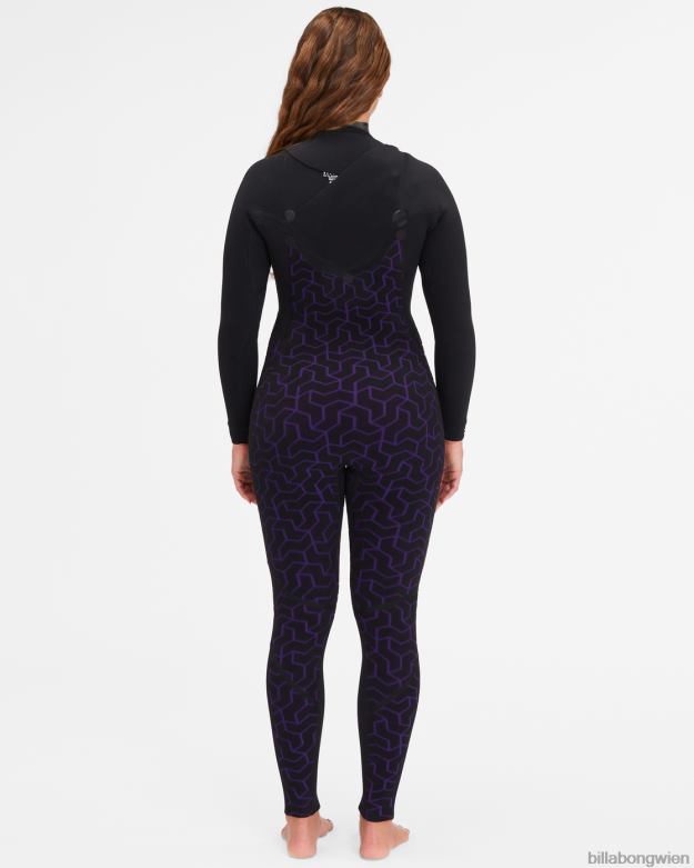Billabong Wien 00V682571 | Billabong Neoprenanzug mit 3/2-Ofen-Comp-Brustreißverschluss Mitternachtspfade Frauen