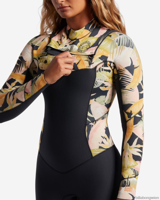 Billabong Wien 00V682576 | Billabong 3/2 Salty Dayz Neoprenanzug mit Brustreißverschluss Dschungelnacht Frauen