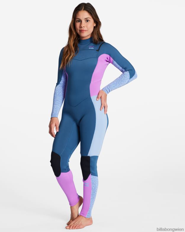 Billabong Wien 00V682579 | Billabong 3/2-Synergy-Neoprenanzug mit Brustreißverschluss Tiefsee Frauen