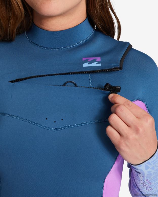 Billabong Wien 00V682579 | Billabong 3/2-Synergy-Neoprenanzug mit Brustreißverschluss Tiefsee Frauen