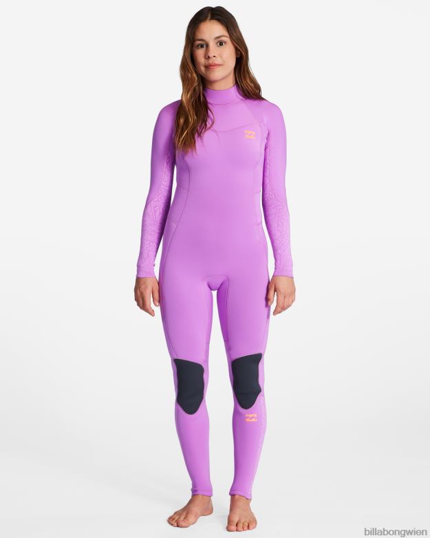 Billabong Wien 00V682581 | Billabong 3/2-Synergy-Neoprenanzug mit Reißverschluss hinten helle Orchidee Frauen
