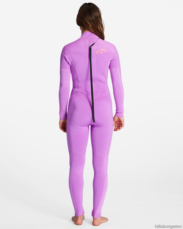 Billabong Wien 00V682581 | Billabong 3/2-Synergy-Neoprenanzug mit Reißverschluss hinten helle Orchidee Frauen