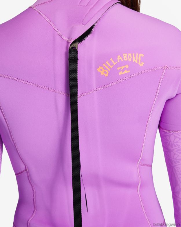 Billabong Wien 00V682581 | Billabong 3/2-Synergy-Neoprenanzug mit Reißverschluss hinten helle Orchidee Frauen
