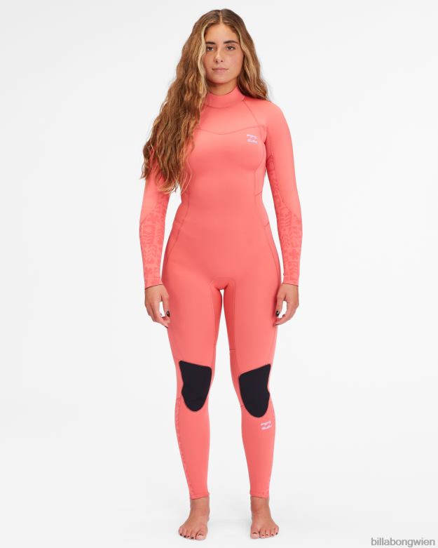 Billabong Wien 00V682583 | Billabong 3/2-Synergy-Neoprenanzug mit Reißverschluss hinten Vintage Koralle Frauen