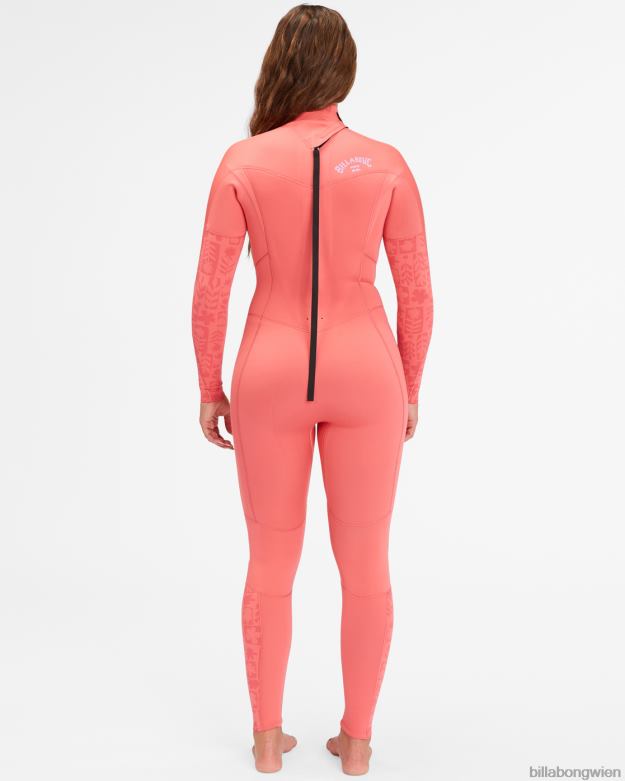 Billabong Wien 00V682583 | Billabong 3/2-Synergy-Neoprenanzug mit Reißverschluss hinten Vintage Koralle Frauen