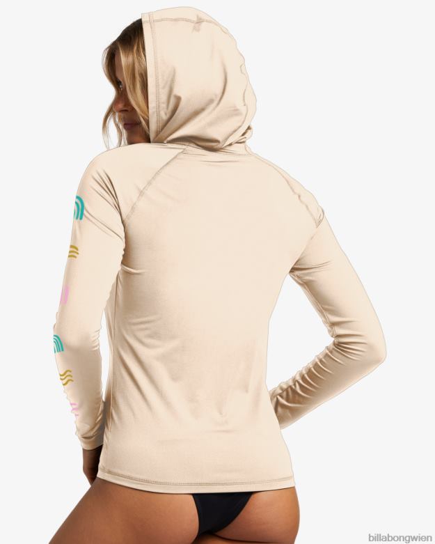 Billabong Wien 00V682546 | Billabong A/Div Langarm-Rashguard mit Reißverschluss UPF 50 Schaumkrone Frauen