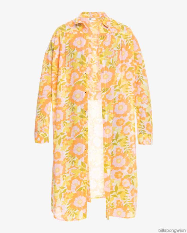 Billabong Wien 00V681336 | Billabong Daylight Dreamin Midi-Shirt-Badeüberzug Orangenschale Frauen