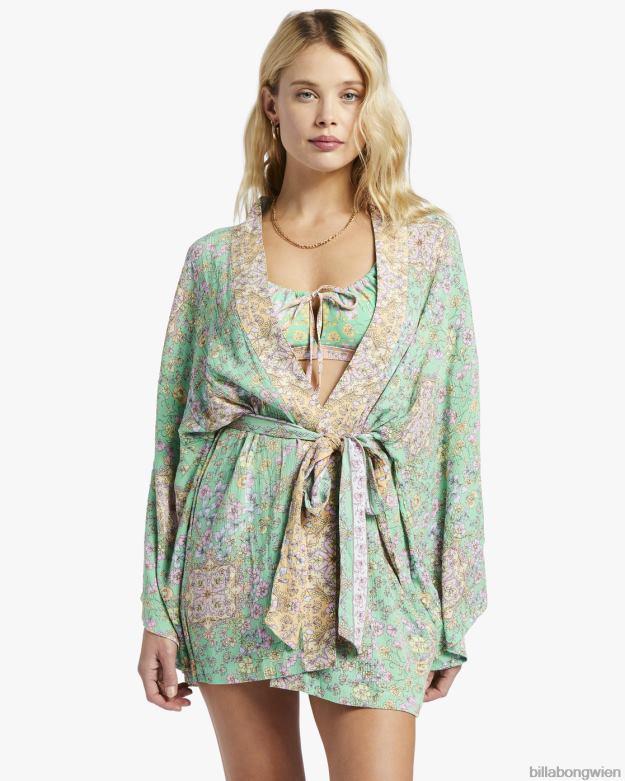 Billabong Wien 00V681346 | Billabong Loveland 2 Kimono-Strandhülle Grün Frauen