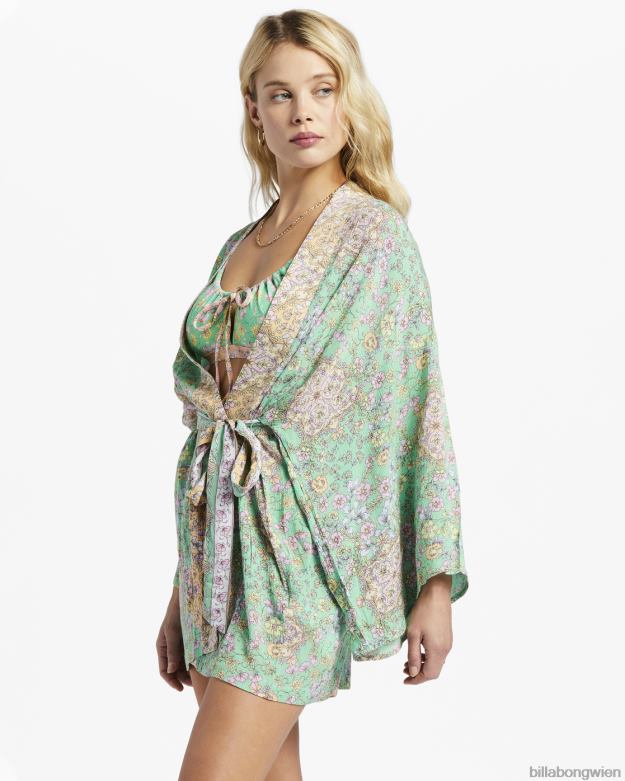 Billabong Wien 00V681346 | Billabong Loveland 2 Kimono-Strandhülle Grün Frauen