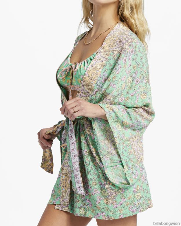 Billabong Wien 00V681346 | Billabong Loveland 2 Kimono-Strandhülle Grün Frauen