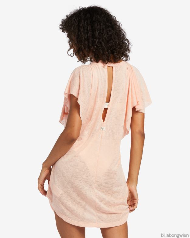Billabong Wien 00V681347 | Billabong Out for Waves-Cover-up-Kleid weich und pfirsichfarben Frauen