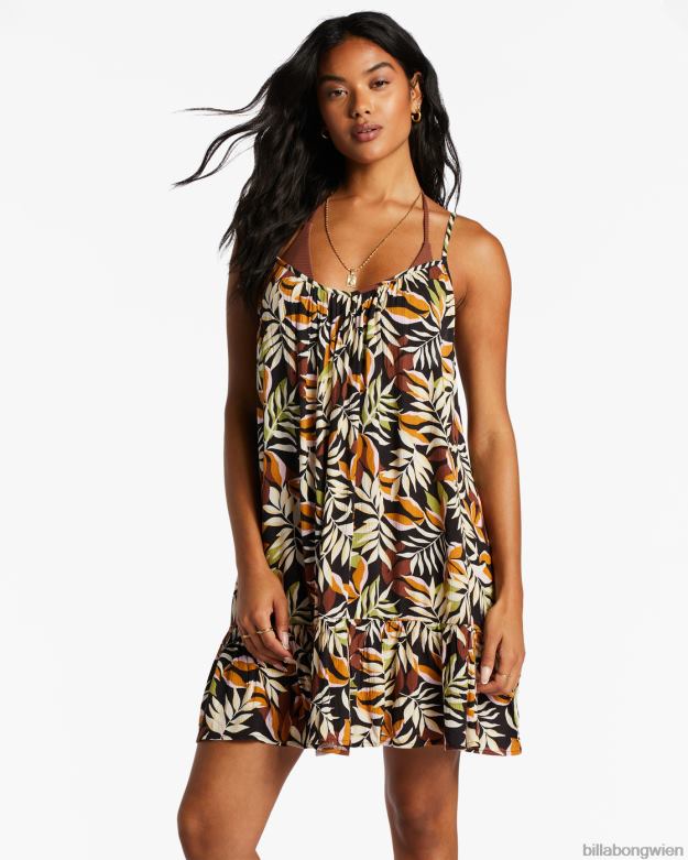 Billabong Wien 00V681376 | Billabong Strandvibes-Badeüberzug schwarzer Kieselstein Frauen