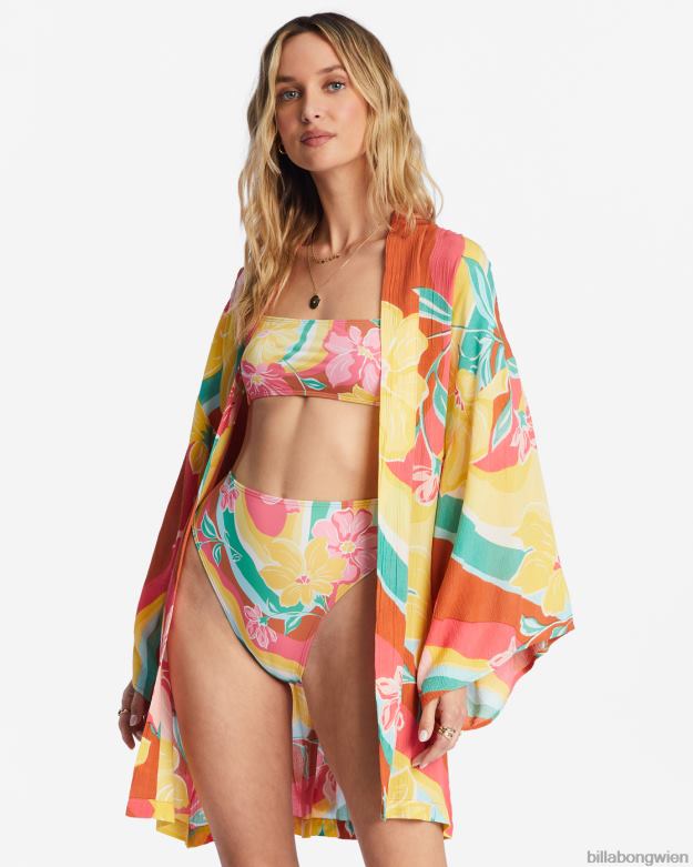 Billabong Wien 00V681695 | Billabong Loveland 2 Kimono-Strandhülle Ziegel Frauen