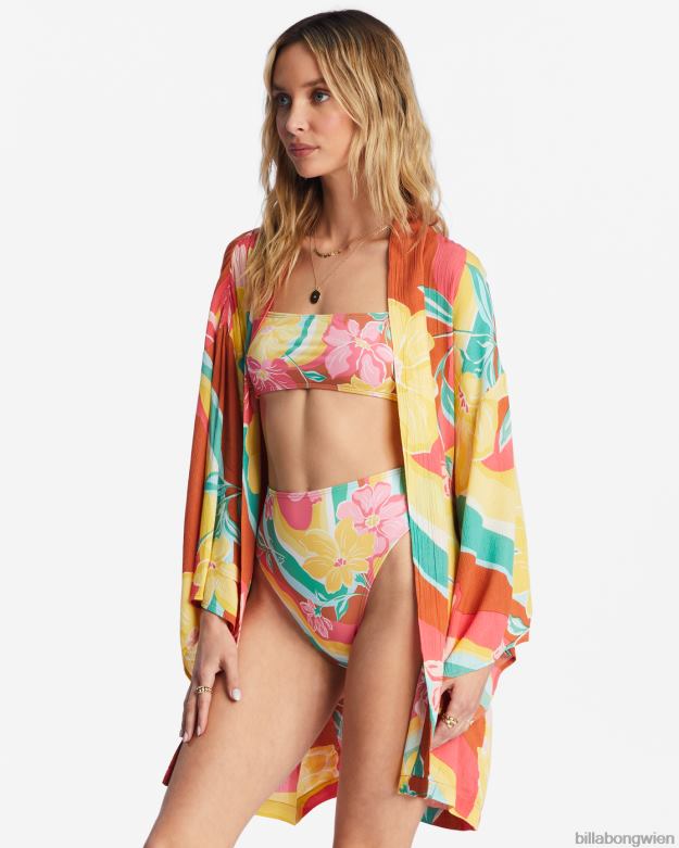 Billabong Wien 00V681695 | Billabong Loveland 2 Kimono-Strandhülle Ziegel Frauen