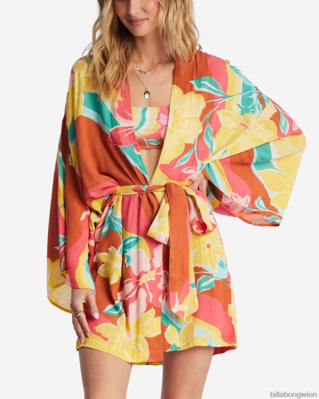 Billabong Wien 00V681695 | Billabong Loveland 2 Kimono-Strandhülle Ziegel Frauen