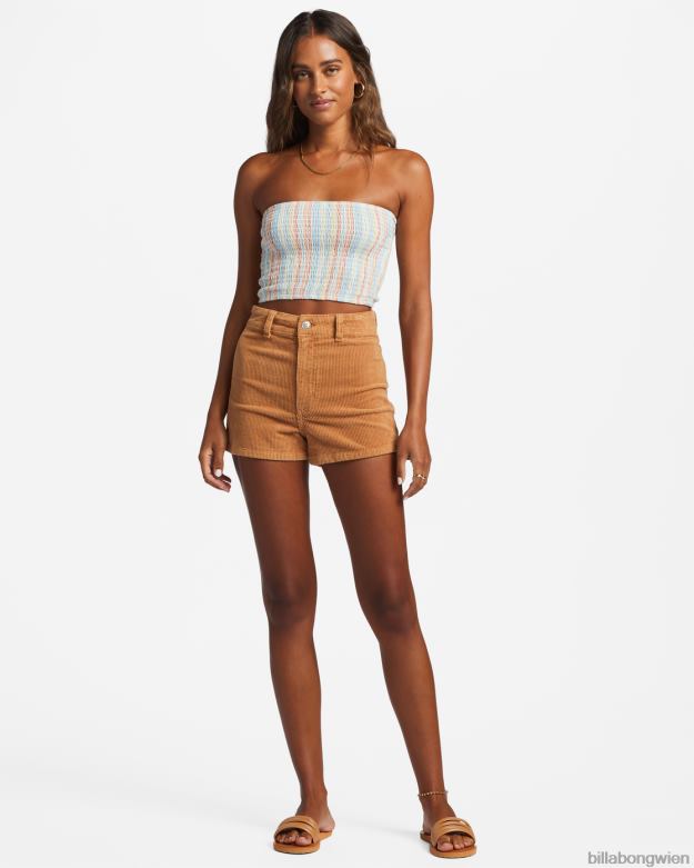 Billabong Wien 00V681755 | Billabong Halten Sie es schlicht, gesmoktes Crop-Top Salzkristall Frauen