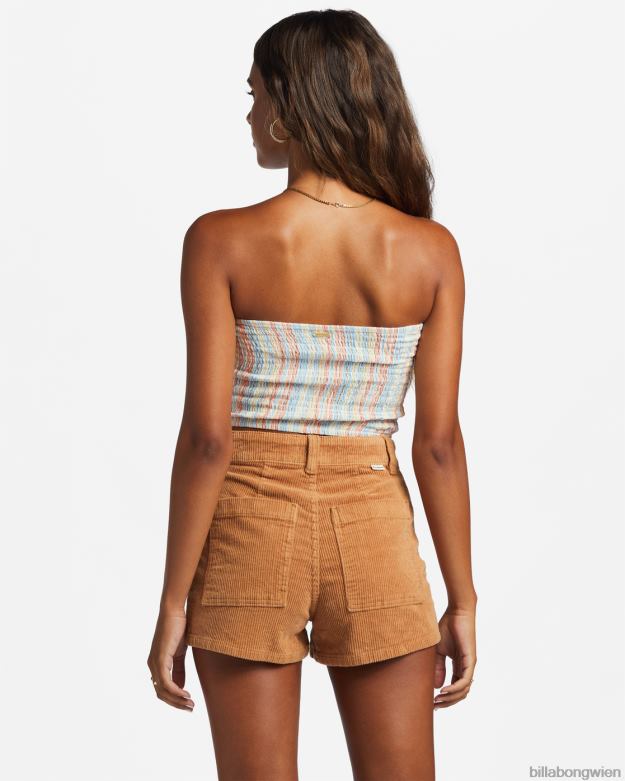 Billabong Wien 00V681755 | Billabong Halten Sie es schlicht, gesmoktes Crop-Top Salzkristall Frauen