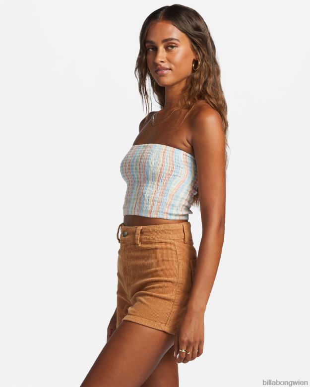 Billabong Wien 00V681755 | Billabong Halten Sie es schlicht, gesmoktes Crop-Top Salzkristall Frauen