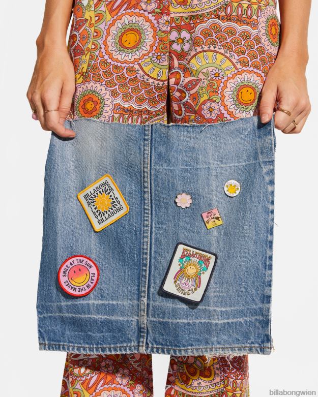 Billabong Wien 00V682477 | Billabong Billabong x Smiley-Patch und Pins, verschiedene Aufkleber sortiert Frauen