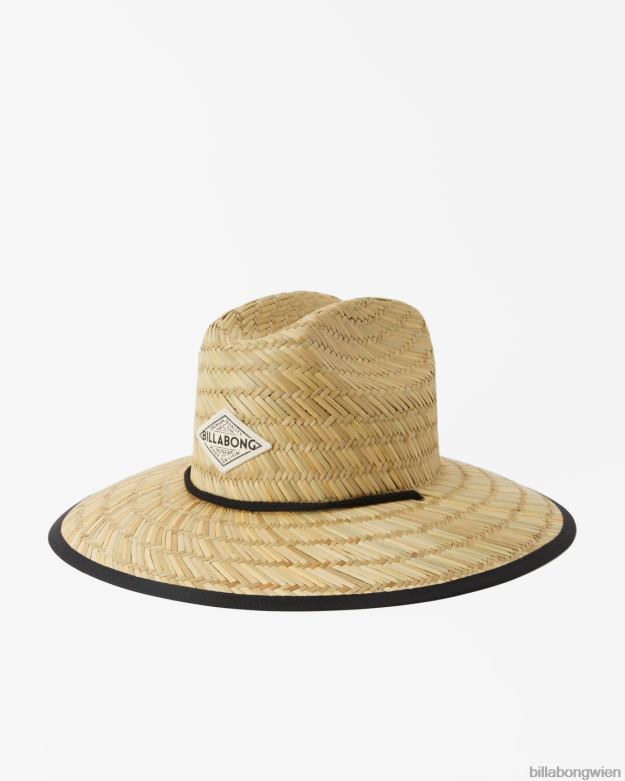 Billabong Wien 00V682433 | Billabong Tipton Rettungsschwimmerhut aus Stroh schwarzer Sand Frauen