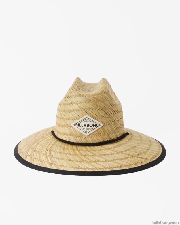 Billabong Wien 00V682433 | Billabong Tipton Rettungsschwimmerhut aus Stroh schwarzer Sand Frauen