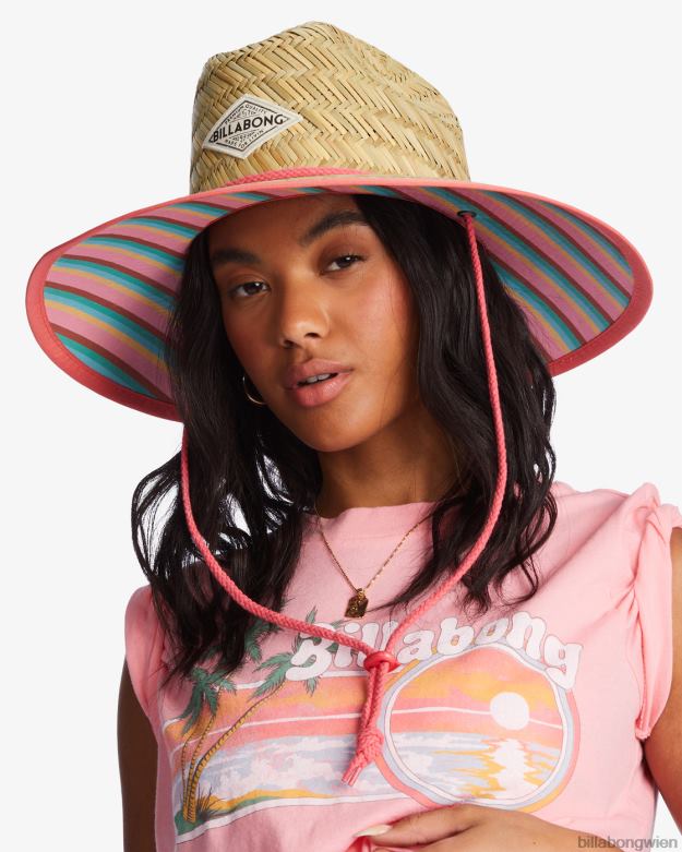 Billabong Wien 00V682462 | Billabong Tipton Rettungsschwimmerhut aus Stroh rosa Augenzwinkern Frauen