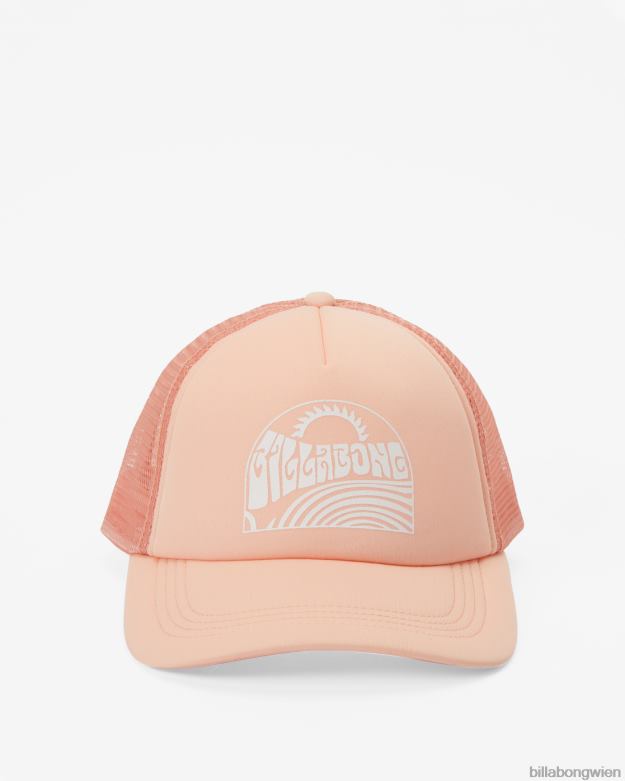 Billabong Wien 00V682488 | Billabong über Wellen-Fernlastfahrerhut weich und pfirsichfarben Frauen