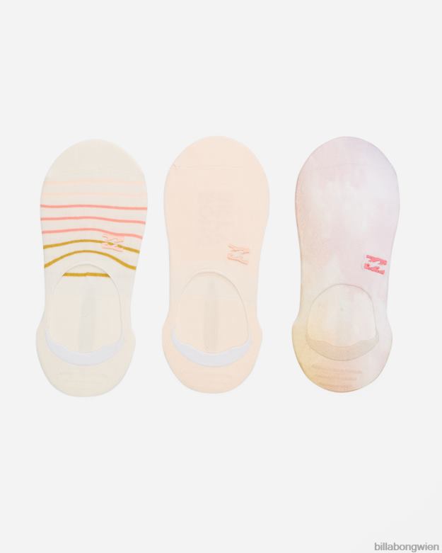 Billabong Wien 00V682412 | Billabong 3er-Pack Safari-Nächte-Batik-No-Show-Socken Rosa Frauen
