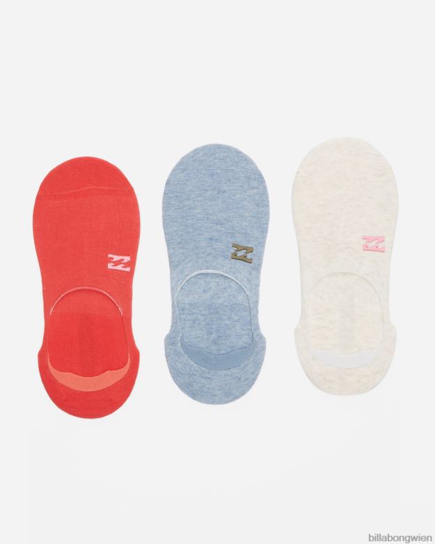 Billabong Wien 00V682415 | Billabong 3er-Pack Core-No-Show-Socken Elfenbeinheide Frauen