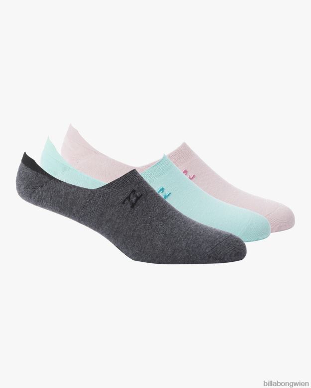 Billabong Wien 00V682454 | Billabong 3er-Pack Core-No-Show-Socken staubiges Rosa Frauen