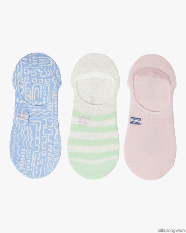 Billabong Wien 00V682463 | Billabong Total coole No-Show-Socken im 3er-Pack Blau Frauen