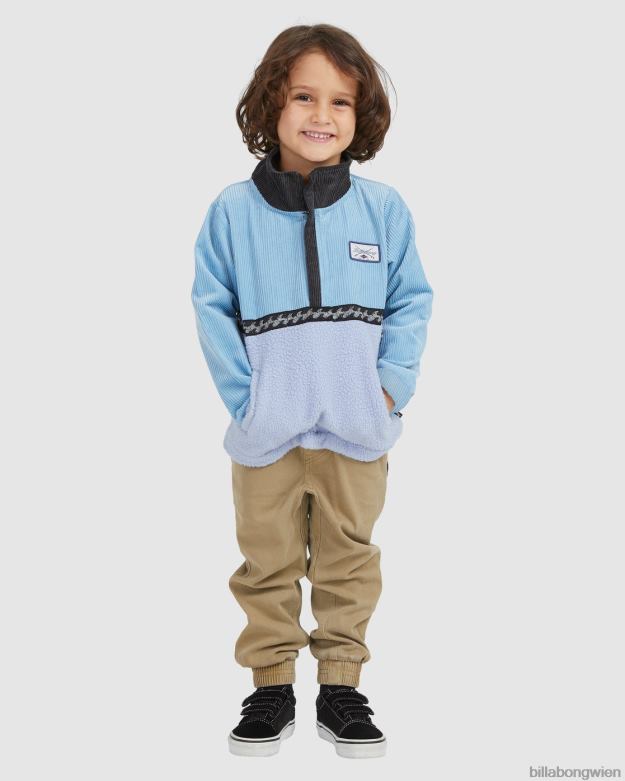 Billabong Clothing 00V681103 | Billabong (2-7) Space Cow-Pullover mit halbem Reißverschluss staubiges Blau Jungs