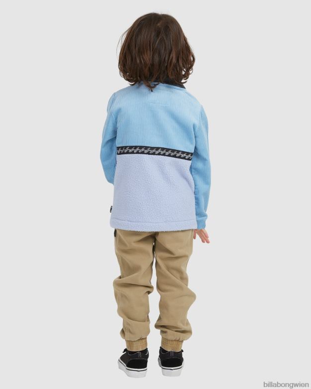 Billabong Clothing 00V681103 | Billabong (2-7) Space Cow-Pullover mit halbem Reißverschluss staubiges Blau Jungs
