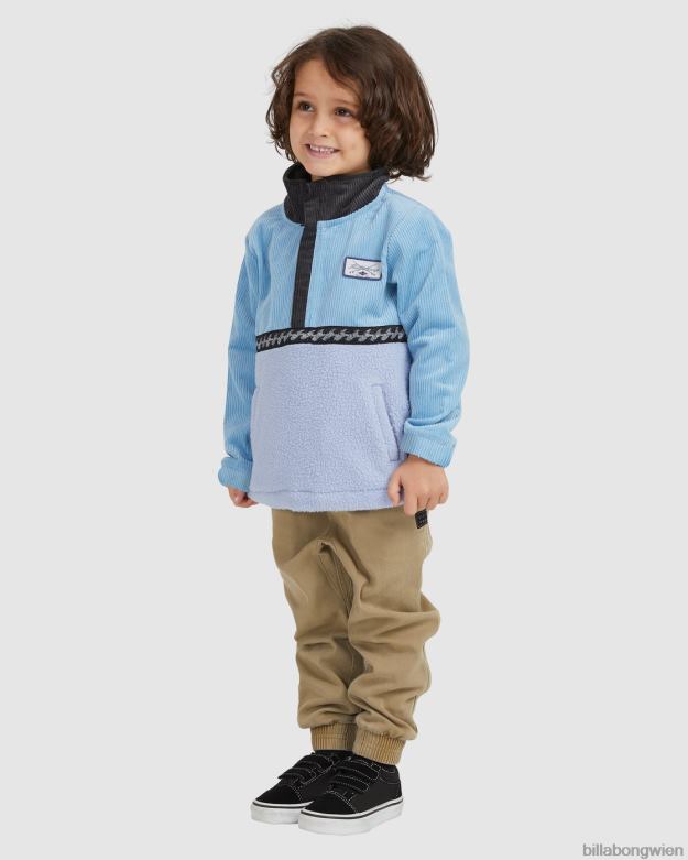 Billabong Clothing 00V681103 | Billabong (2-7) Space Cow-Pullover mit halbem Reißverschluss staubiges Blau Jungs