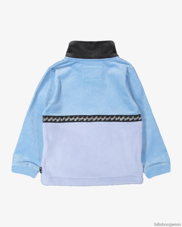 Billabong Clothing 00V681103 | Billabong (2-7) Space Cow-Pullover mit halbem Reißverschluss staubiges Blau Jungs