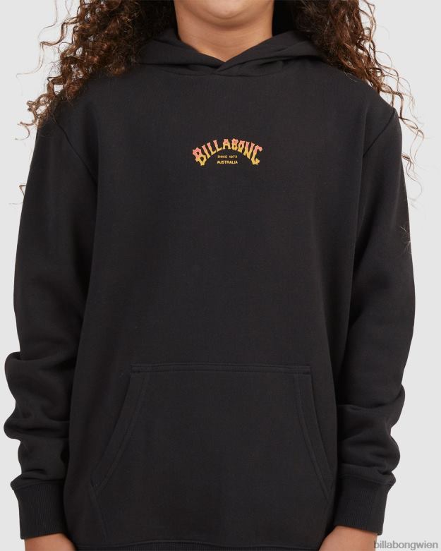Billabong Clothing 00V681114 | Billabong Core-Arch-Pullover-Hoodie Schwarz Jungs
