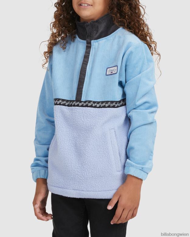 Billabong Clothing 00V681123 | Billabong Space Cow-Pullover mit halbem Reißverschluss staubiges Blau Jungs