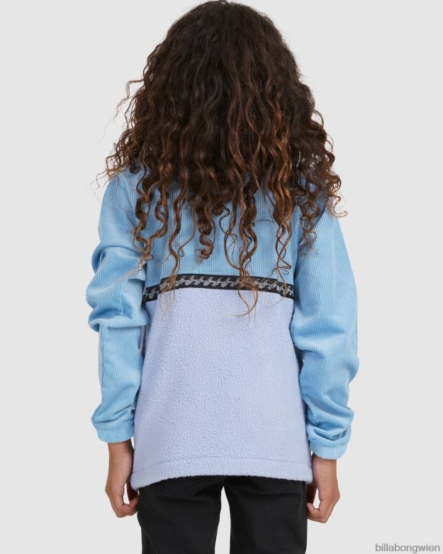 Billabong Clothing 00V681123 | Billabong Space Cow-Pullover mit halbem Reißverschluss staubiges Blau Jungs