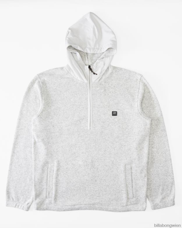 Billabong Clothing 00V68256 | Billabong Boundary-Kapuzenfleece mit halbem Reißverschluss graues Heidekraut Jungs