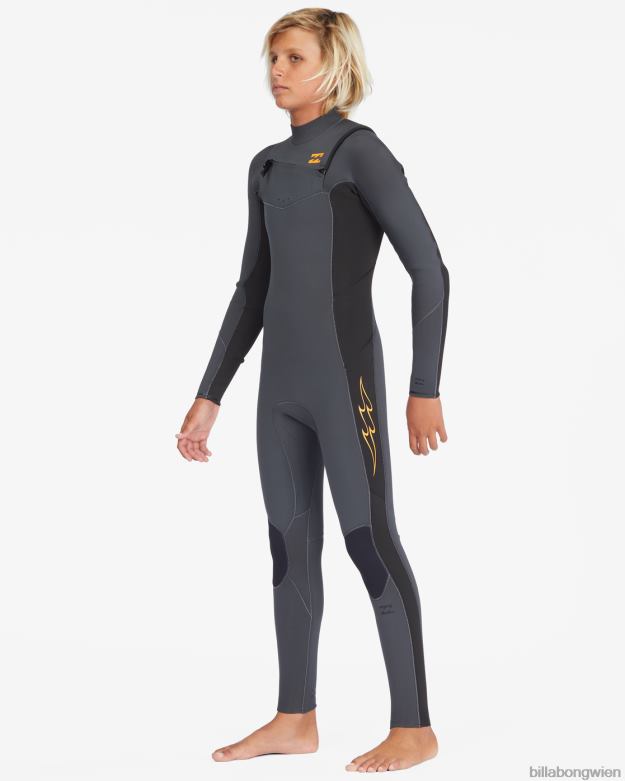 Billabong Clothing 00V681000 | Billabong 4/3-Neoprenanzug mit absolutem Brustreißverschluss Graphit Jungs