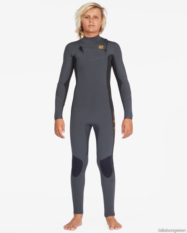 Billabong Clothing 00V681000 | Billabong 4/3-Neoprenanzug mit absolutem Brustreißverschluss Graphit Jungs