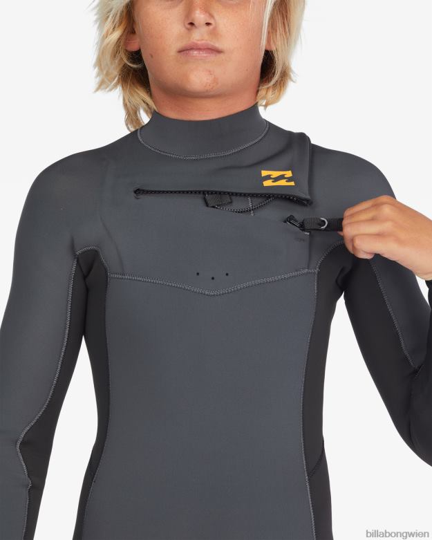 Billabong Clothing 00V681000 | Billabong 4/3-Neoprenanzug mit absolutem Brustreißverschluss Graphit Jungs